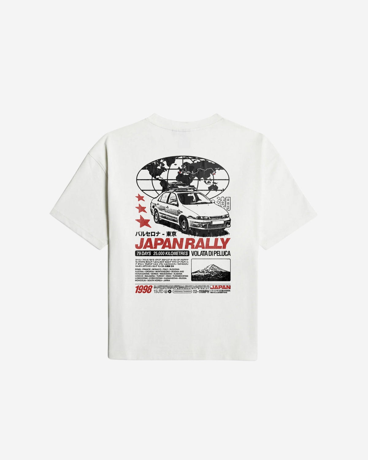 Volata Japan Rally t-shirt back mockup